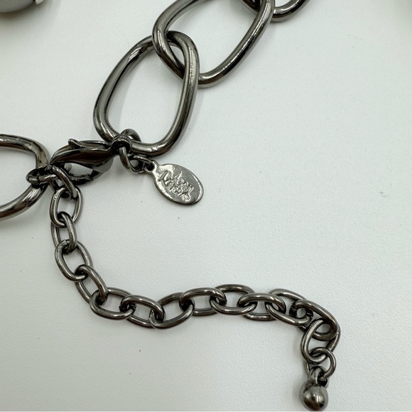 Joan Rivers Bauble Beads Grey Gold Crystal Couture Chunky Choker Necklace - Picture 7 of 8